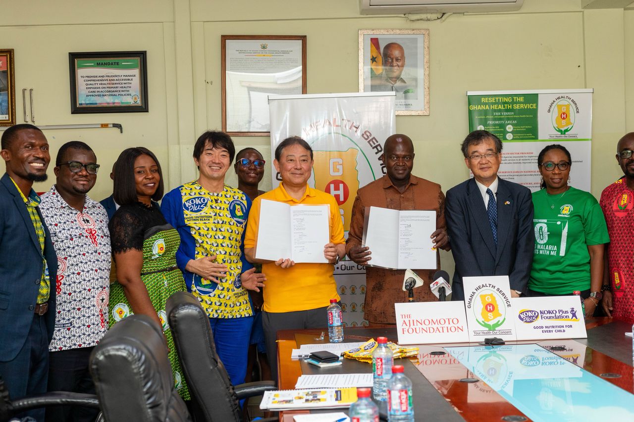 KOKO Plus Foundation, The Ajinomoto Foundation, and Ghana Health Service Sign New Memorandum of Cooperation to Combat Child Malnutrition through Innovative Public-Private Partnership